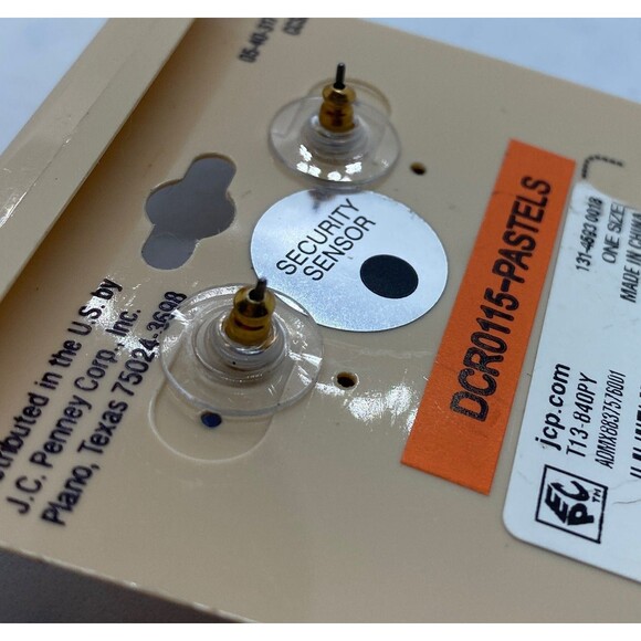 Blue & Gold Earrings by Decree - Picture 4 of 4